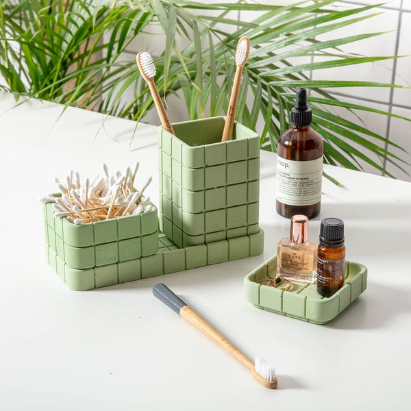 Block Design Handmade Eco Friendly Jesmonite Tile Square Pot