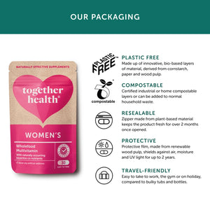 Together Health Women's Multivitamin Vegan & Organic Supplement x30 – Compostable Packet