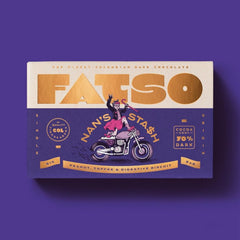 FATSO Vegetarian Chunky Chocolate Bar 150g - Nan's Stash Peanuts, Toffee and Digestives - Plastic Freedom