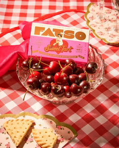 FATSO Vegetarian Chunky Chocolate Bar 150g - Sweet Tart Cherry, Almond and Shortbread - Plastic Freedom
