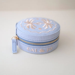 Cai & Jo Travel Linen Jewellery Case