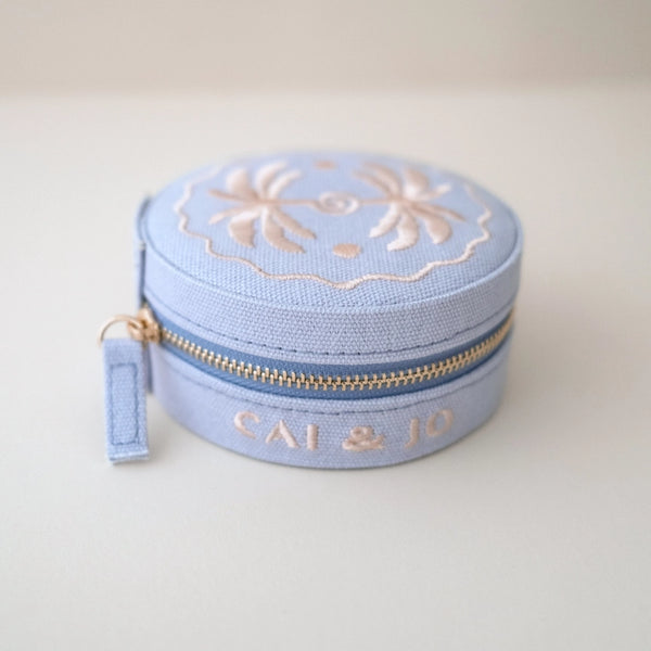 Cai & Jo Travel Linen Jewellery Case