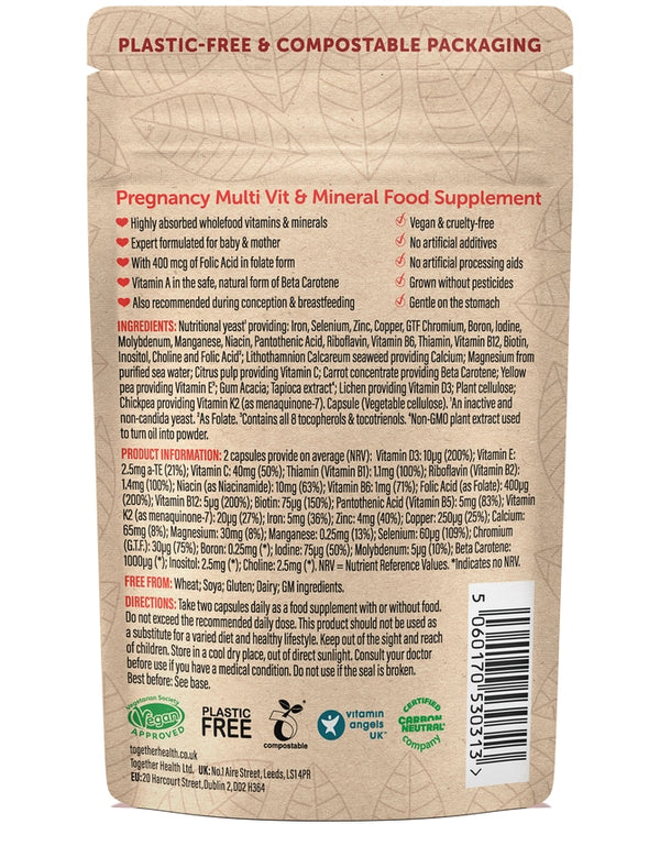 Together Health Vitamin Pregnancy Vegan & Organic Supplement x30 – Compostable Packet
