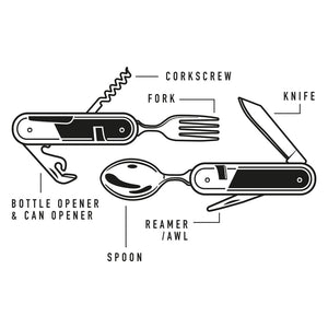 Gentlemen's Hardware Camping Cutlery Tool - Plastic Freedom