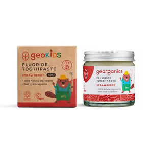 Georganics Kids Fluoride Toothpaste - Strawberry - Plastic Freedom