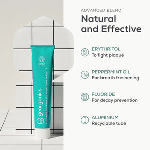 Georganics Toothpaste Tube with Hydroxyapatite - 75ml - Plastic Freedom