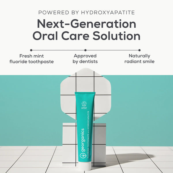 Georganics Toothpaste Tube with Hydroxyapatite - 75ml - Plastic Freedom