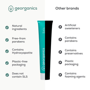 Georganics Toothpaste Tube with Hydroxyapatite - 75ml - Plastic Freedom