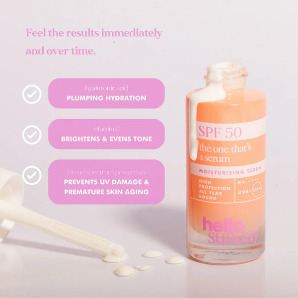 Hello Sunday SPF 50 Hydrating and Brightening Vitamin C Serum - 30ml - Plastic Freedom