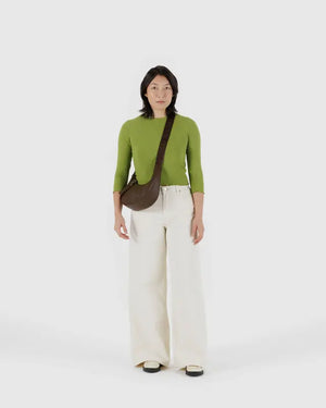 BAGGU Crescent Bag Small - Recycled Leather