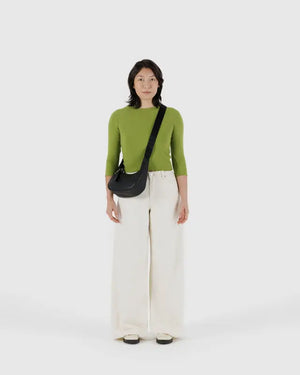 BAGGU Crescent Bag Small - Recycled Leather