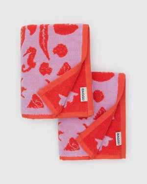 BAGGU Organic Cotton Hand Towel x2 Pack