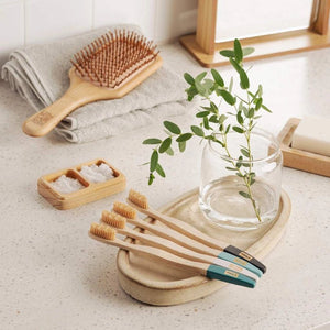 Jungle Culture Bamboo Toothbrush Year Supply - x4 Pack - Plastic Freedom