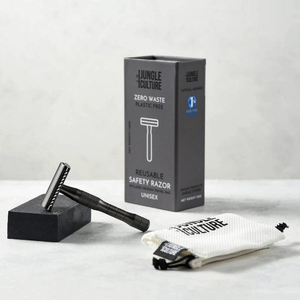 Jungle Culture Reusable Safety Razor + 10 Blades - Plastic Freedom