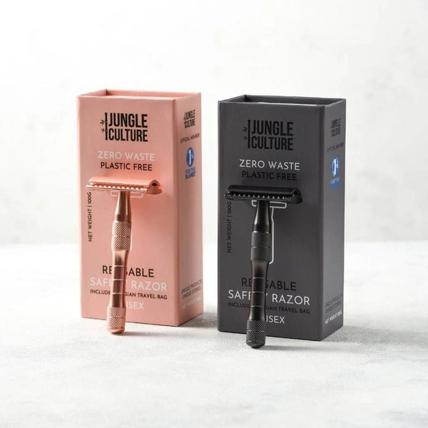 Jungle Culture Reusable Safety Razor + 10 Blades - Plastic Freedom
