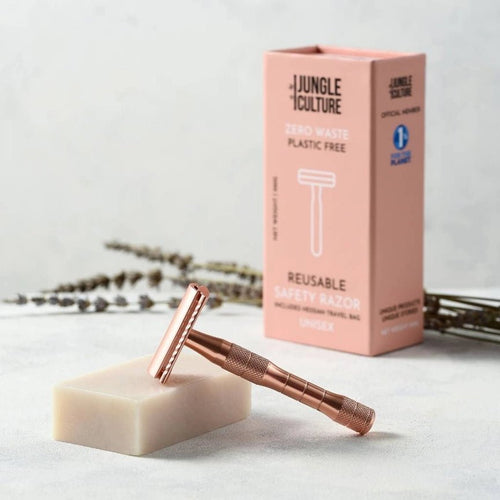 Jungle Culture Reusable Safety Razor + 10 Blades - Plastic Freedom