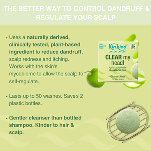 KinKind Anti Dandruff Shampoo Bar 50g - for Flaky Scalp - Plastic Freedom