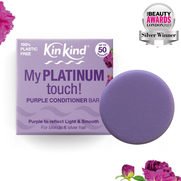 KinKind Purple Conditioner Bar 50g - for Blonde Hair - Plastic Freedom