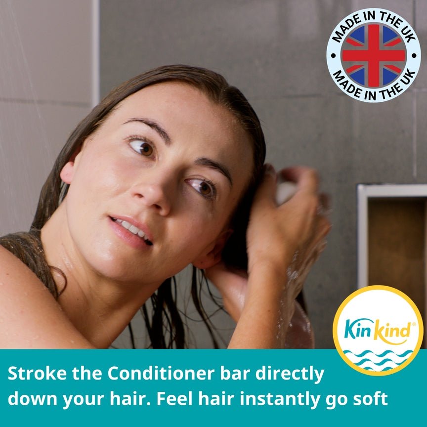 KinKind Rice Water Conditioner Bar 50g - for Thin Hair - Plastic Freedom