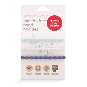 KooShoo Plastic Free Hair Ties - Ocean Pearl - Plastic Freedom