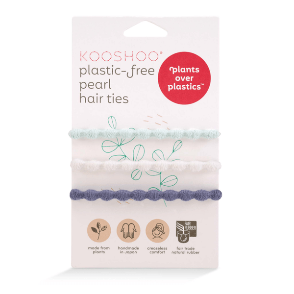 KooShoo Plastic Free Hair Ties - Ocean Pearl - Plastic Freedom
