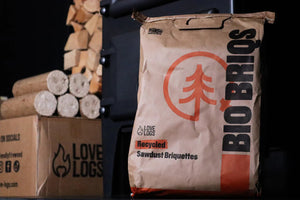 Love Logs Bio Briqs British Sawdust Heat Logs - Plastic Freedom