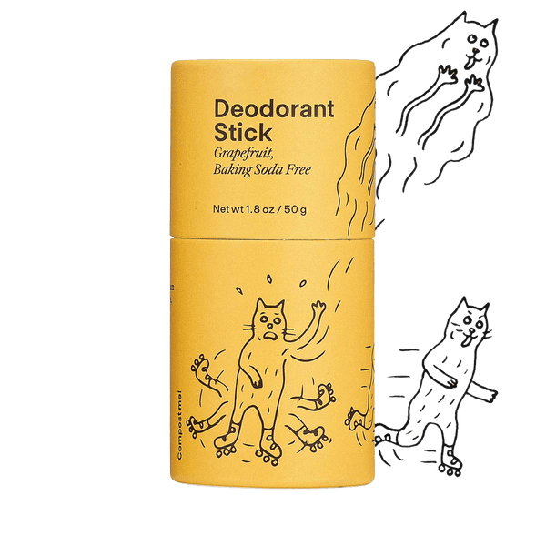 Meow Meow Tweet Vegan Deodorant Stick - Baking Soda Free - Plastic Freedom