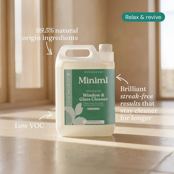 Miniml Window & Glass Cleaner Mint - Home Refill - Plastic Freedom