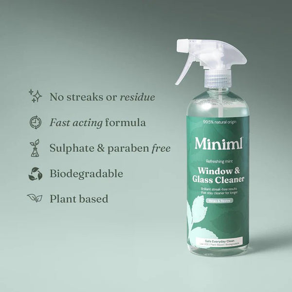 Miniml Window & Glass Cleaner Mint - Home Refill - Plastic Freedom