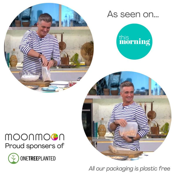 Moonmoon Reusable Silicone Stand Up Food Bags XL - x2 Pack - Plastic Freedom