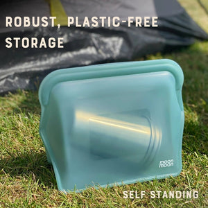 Moonmoon Reusable Silicone Stand Up Food Bags XL - x2 Pack - Plastic Freedom