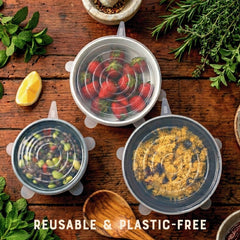 Moonmoon Reusable Silicone Stretch Lids - x6 Pack - Plastic Freedom