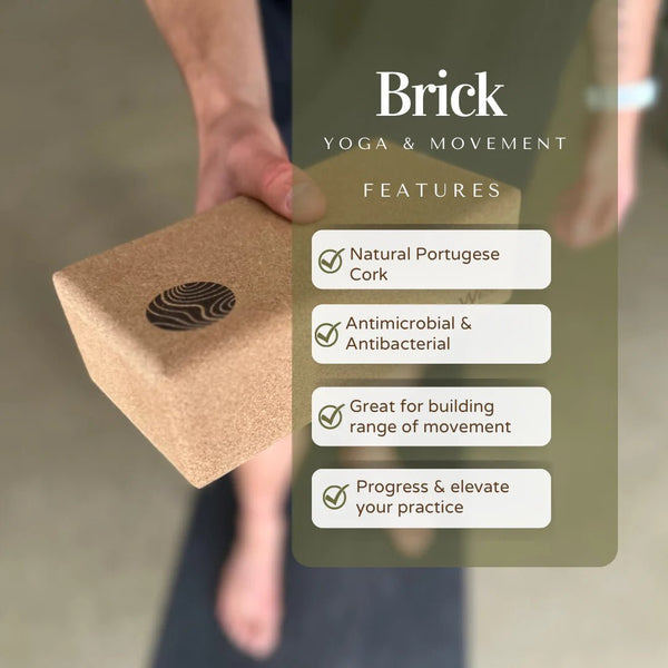 Movewell 100% Portuguese Cork Yoga Brick - Plastic Freedom