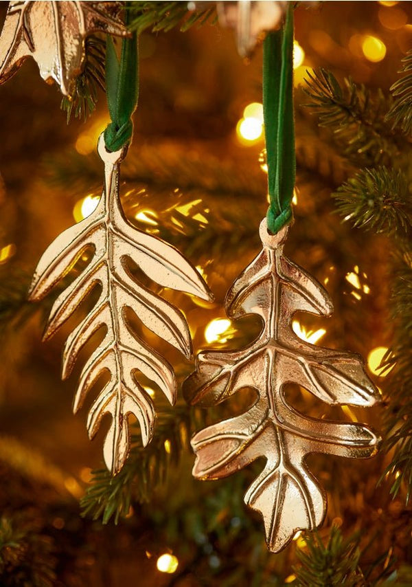 Namaste Botanical Leaf Christmas Tree Decoration - x8 Pack - Plastic Freedom