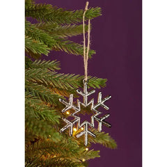 Namaste Recycled Aluminum Christmas Tree Decoration - Silver Snowflake - Plastic Freedom