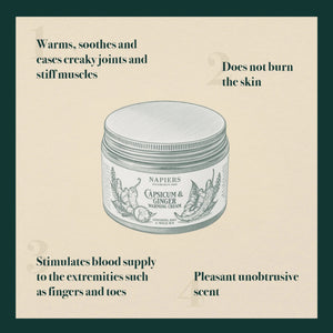Napiers Capsicum & Ginger Warming Cream - 100ml - Plastic Freedom