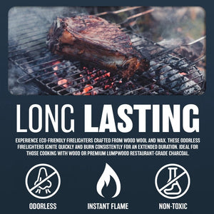Natural Firelighters - x200 Pack - Plastic Freedom