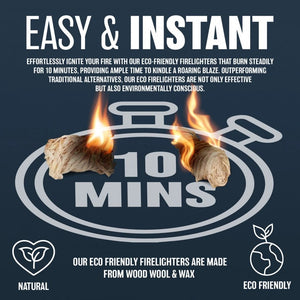 Natural Firelighters - x200 Pack - Plastic Freedom