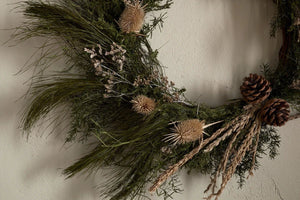Nkuku Adiela Natural & Moss Christmas Wreath - Plastic Freedom