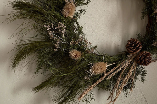 Nkuku Adiela Natural & Moss Christmas Wreath - Plastic Freedom