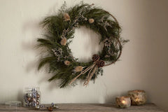 Nkuku Adiela Natural & Moss Christmas Wreath - Plastic Freedom