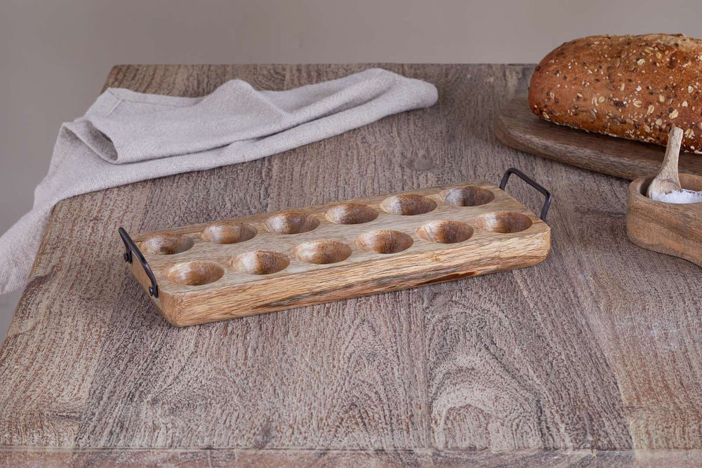 Nkuku Anda Mango Wood Egg Holder - Plastic Freedom