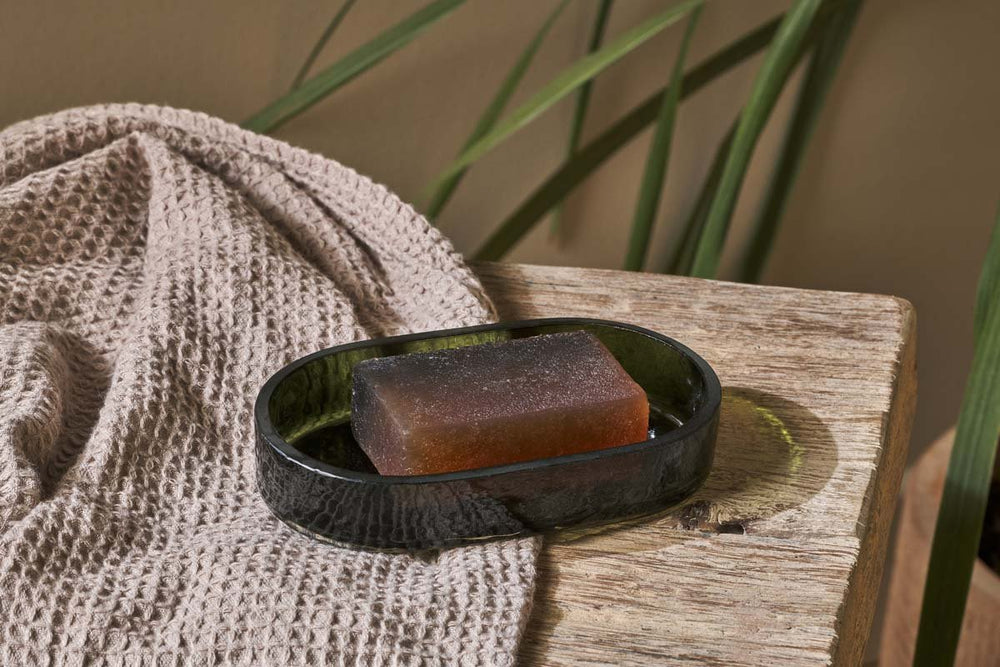 Nkuku Ilcoso Recycled Glass Soap Dish - Plastic Freedom