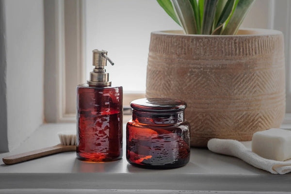 Nkuku Ilcoso Recycled Glass Storage Pot - Plastic Freedom