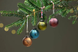 Nkuku Oko Baubles Large Mixed Colour - x4 Pack