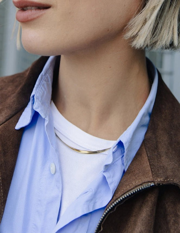 Nordic Muse Gold Snake Chain Waterproof Necklace - Plastic Freedom