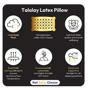 Not Swiss Cheese Talalay Latex Pillow - Plastic Freedom