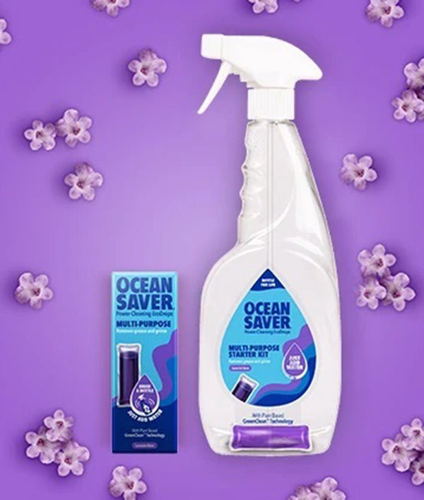 OceanSaver Cleaning Drop Multipurpose Starter Pack - Bottle + Sachet - Apple - Plastic Freedom