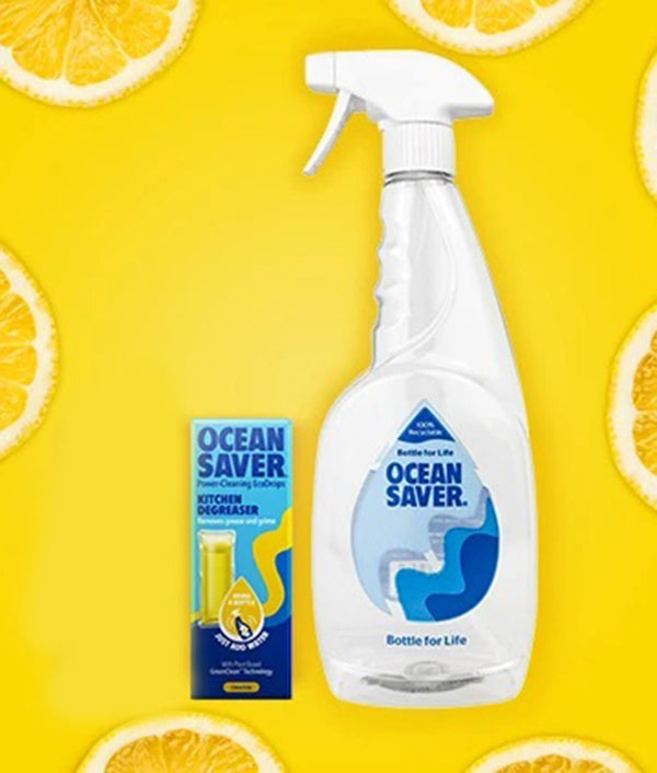 OceanSaver Cleaning Drop Multipurpose Starter Pack - Bottle + Sachet - Apple - Plastic Freedom