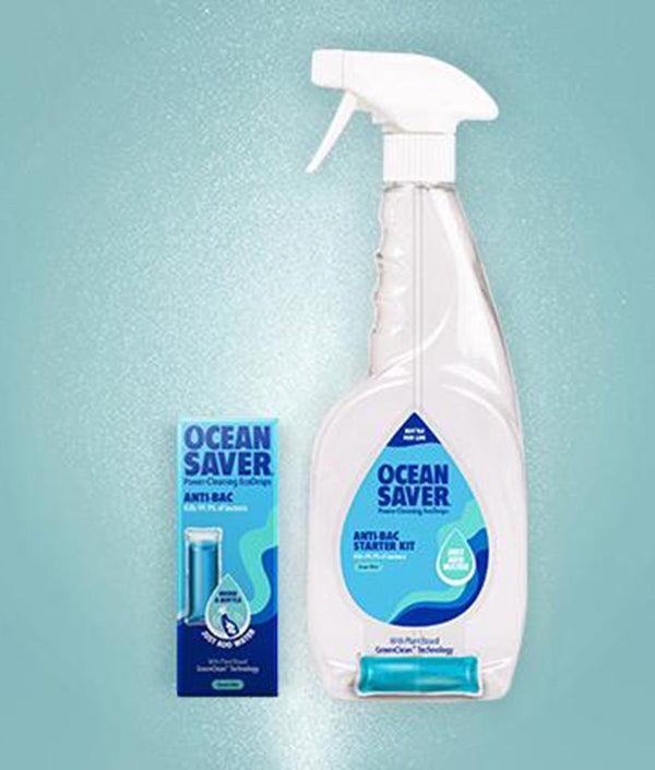 OceanSaver Cleaning Drop Multipurpose Starter Pack - Bottle + Sachet - Apple - Plastic Freedom